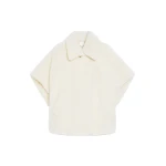 Max Mara Alpaca and Wool Teddy Cape in Optical White | Coats | Luxury Shoes 