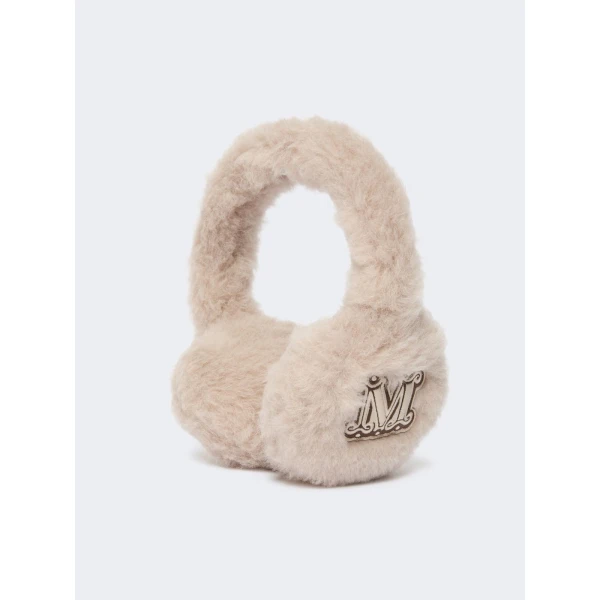 Max Mara Alpaca and Wool Teddy Earmuffs in Beige | Hats | Luxury Shoes 