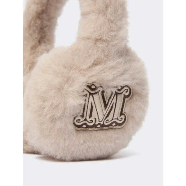Max Mara Alpaca and Wool Teddy Earmuffs in Beige | Hats | Luxury Shoes 