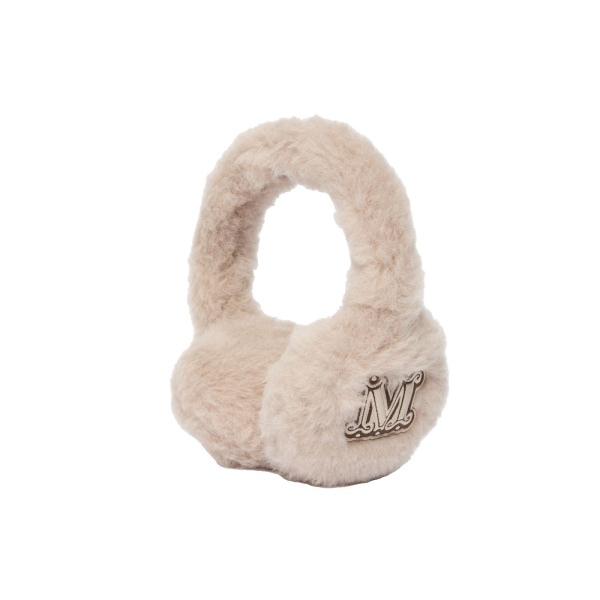 Max Mara Alpaca and Wool Teddy Earmuffs in Beige | Hats | Luxury Shoes 
