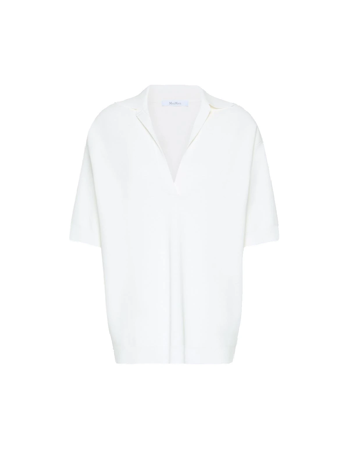 Max Mara Alpino Long Viscose Crepe Sweater in White Max Mara Alpino Long Viscose Crepe Sweater in White | Sweaters | Luxury Shoes