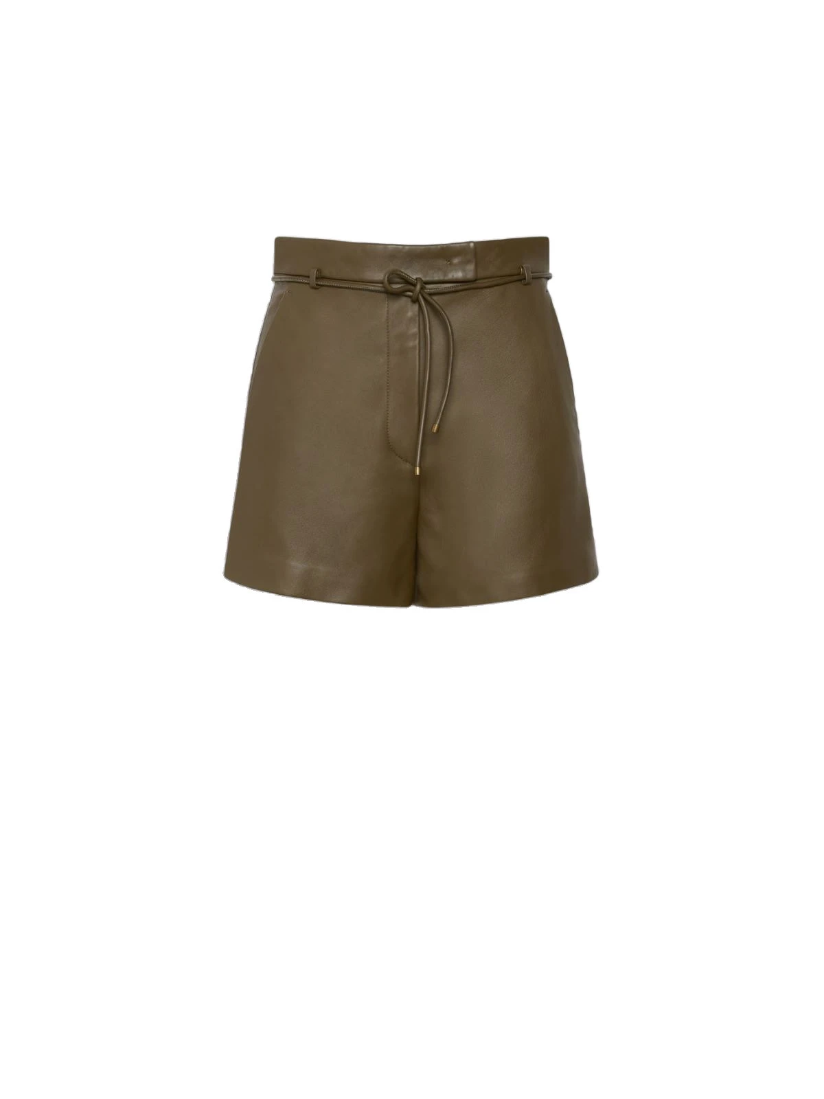 Max Mara Amaca Nappa Leather Shorts in Khaki Max Mara Amaca Nappa Leather Shorts in Khaki | Shorts | Luxury Shoes