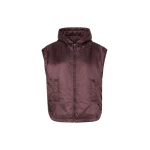Max Mara Ambra Padded Hooded Water-Repellent Gilet in Bordeaux | Vests | Luxury Shoes 
