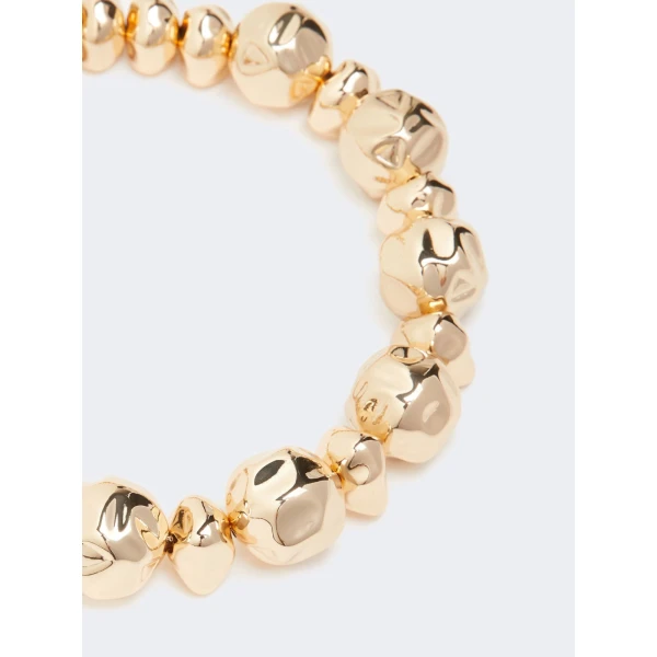 Max Mara Amici Irregular Sphere Choker Necklace in Gold | Necklace | Luxury Shoes 