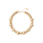 Max Mara Amici Irregular Sphere Choker Necklace in Gold | Women | Luxury Shoes 