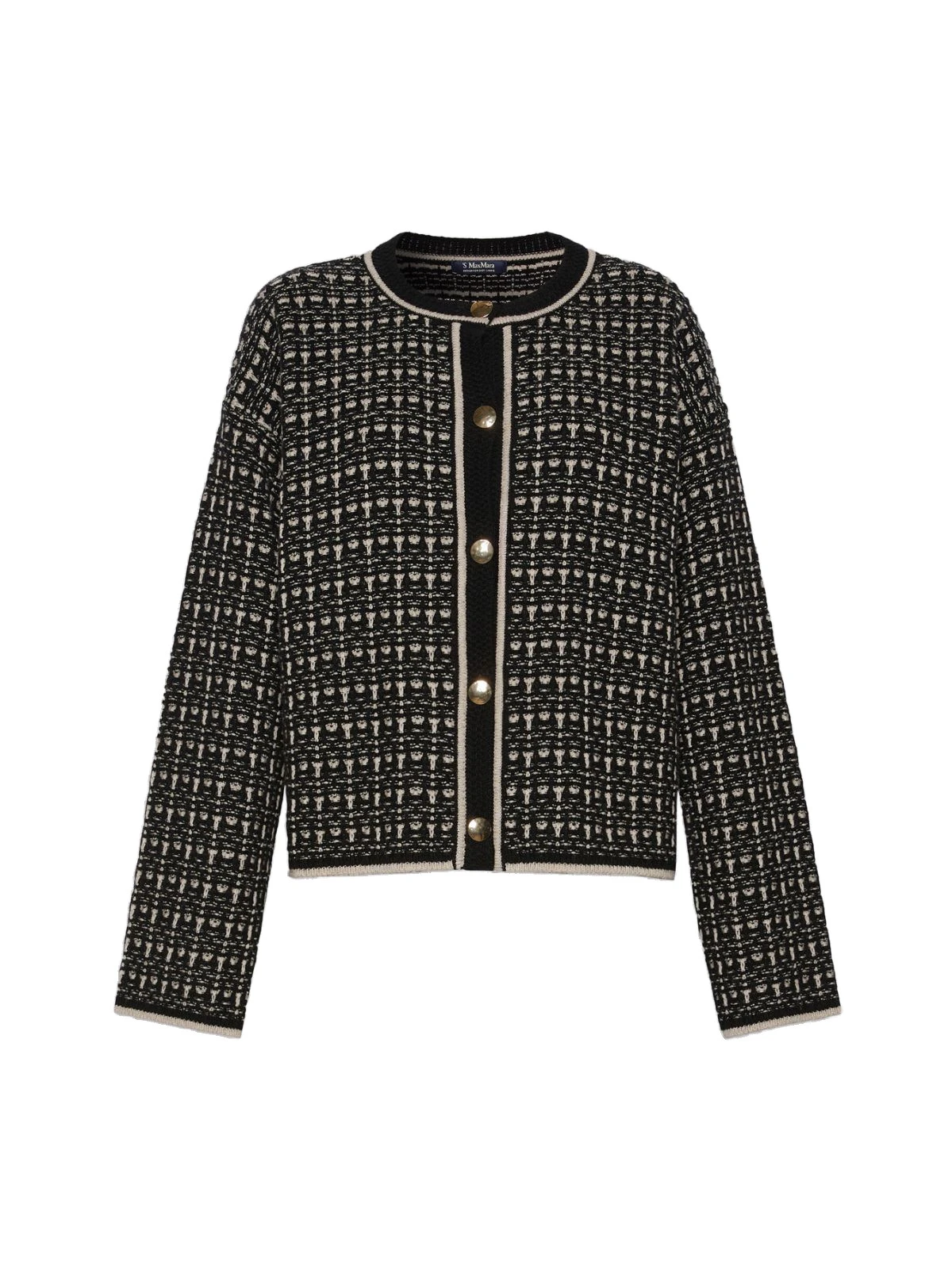 Max Mara Amico Boxy Wool and Cashmere Cardigan in Black Max Mara Amico Boxy Wool and Cashmere Cardigan in Black | Cardigan | Luxury Shoes