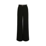 Max Mara Amico Wide-Leg Cady Trousers in Black | Wide leg pants | Luxury Shoes 