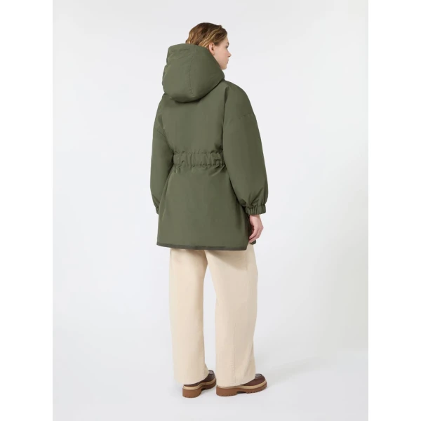 Max Mara Ancora Reversible Water-Repellent Parka in Khaki | Coats | Luxury Shoes 