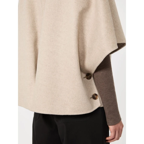 Max Mara Andalo Lightweight Cashmere Cape in Stone Grey | Coats | Luxury Shoes 