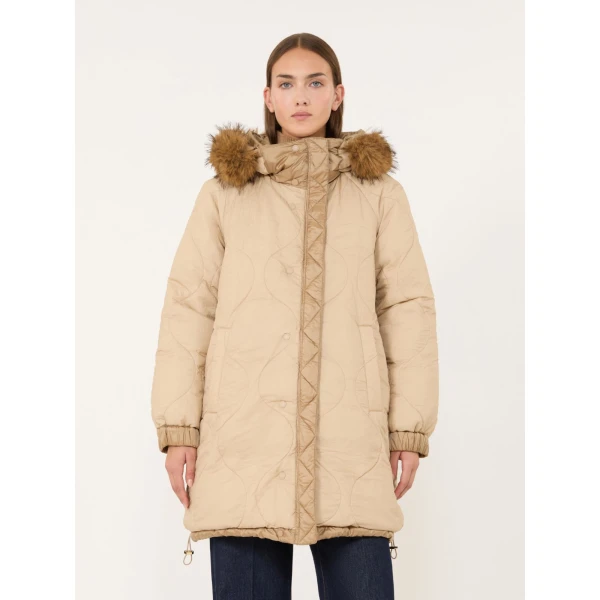 Max Mara Anfora Reversible Water-Repellent Midi Parka in Camel | Coats | Luxury Shoes 