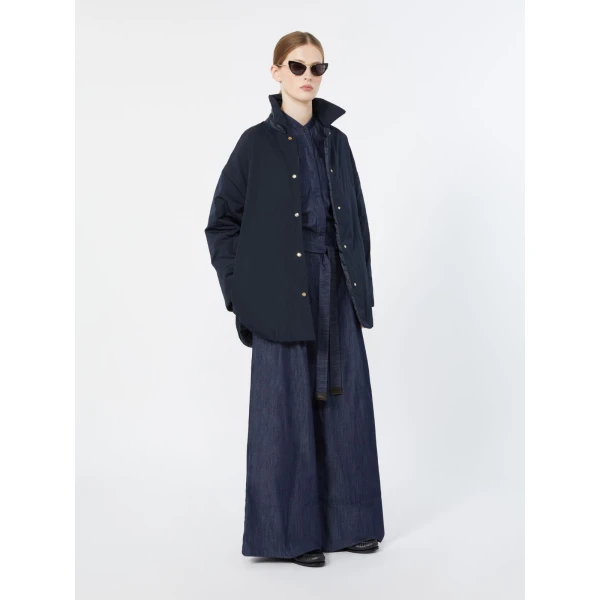 Max Mara Angel Cotton Denim Jumpsuit in Midnight Blue | Jumpsuit | Luxury Shoes 