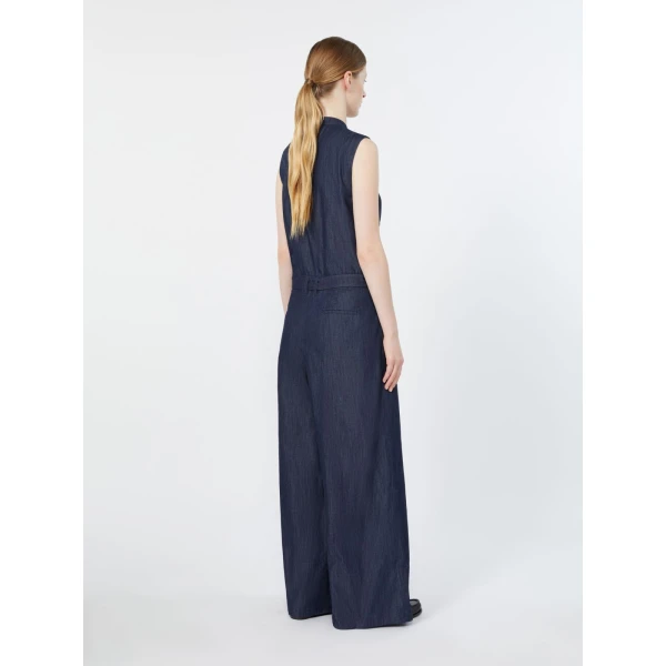 Max Mara Angel Cotton Denim Jumpsuit in Midnight Blue | Jumpsuit | Luxury Shoes 