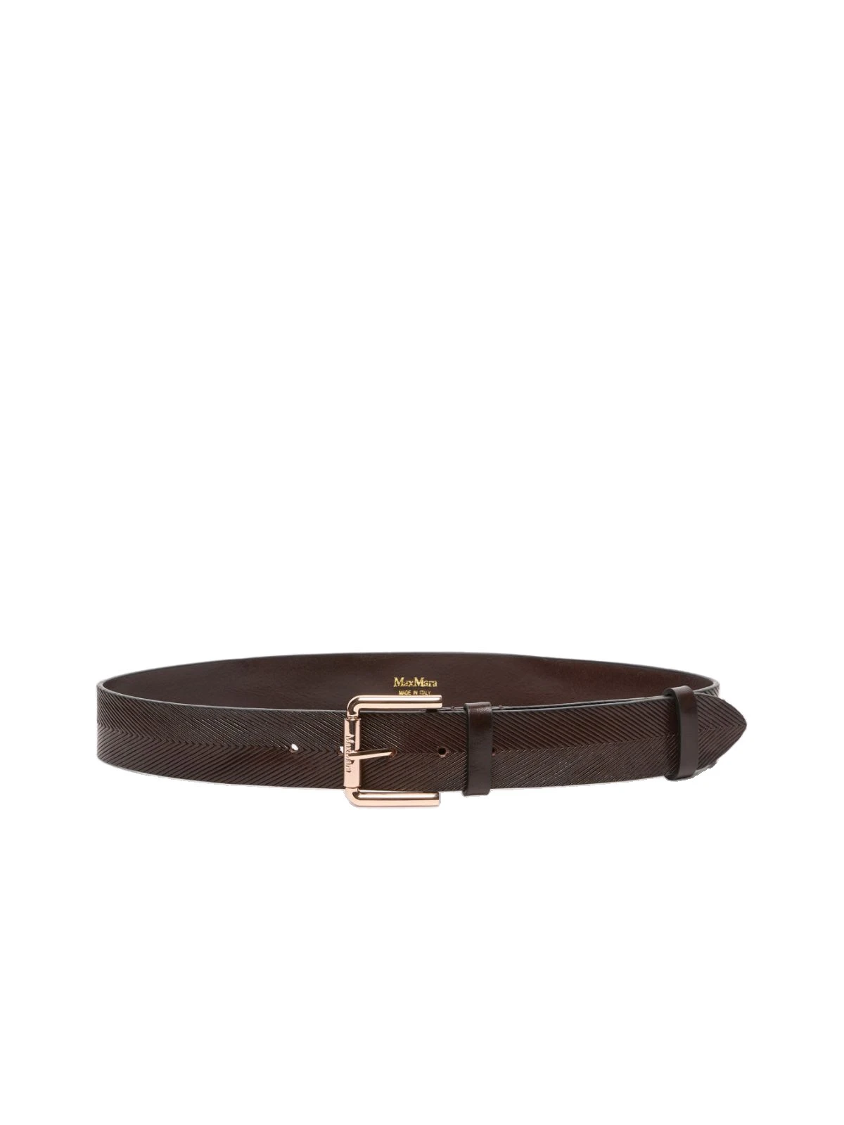 Max Mara Angizia Leather Belt in Dark Brown Max Mara Angizia Leather Belt in Dark Brown | Belts | Luxury Shoes