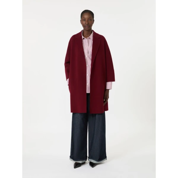 Max Mara Anthea Classic Cotton Shirt in Bordeaux | Shirts | Luxury Shoes 
