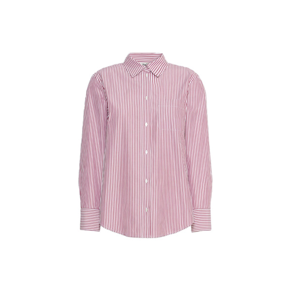 Max Mara Anthea Classic Cotton Shirt in Bordeaux | Shirts | Luxury Shoes 