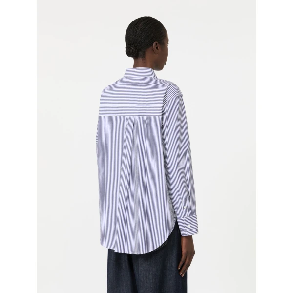 Max Mara Anthea Classic Cotton Shirt in Light Blue | Shirts | Luxury Shoes 