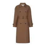 Max Mara Antonia Water-Repellent Cotton Twill Midi Trench Coat in Brown | Trench Coat | Luxury Shoes 