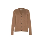 Max Mara Apollo Wool Cardigan with Elbow Patches in Camel | Cardigan | Luxury Shoes 