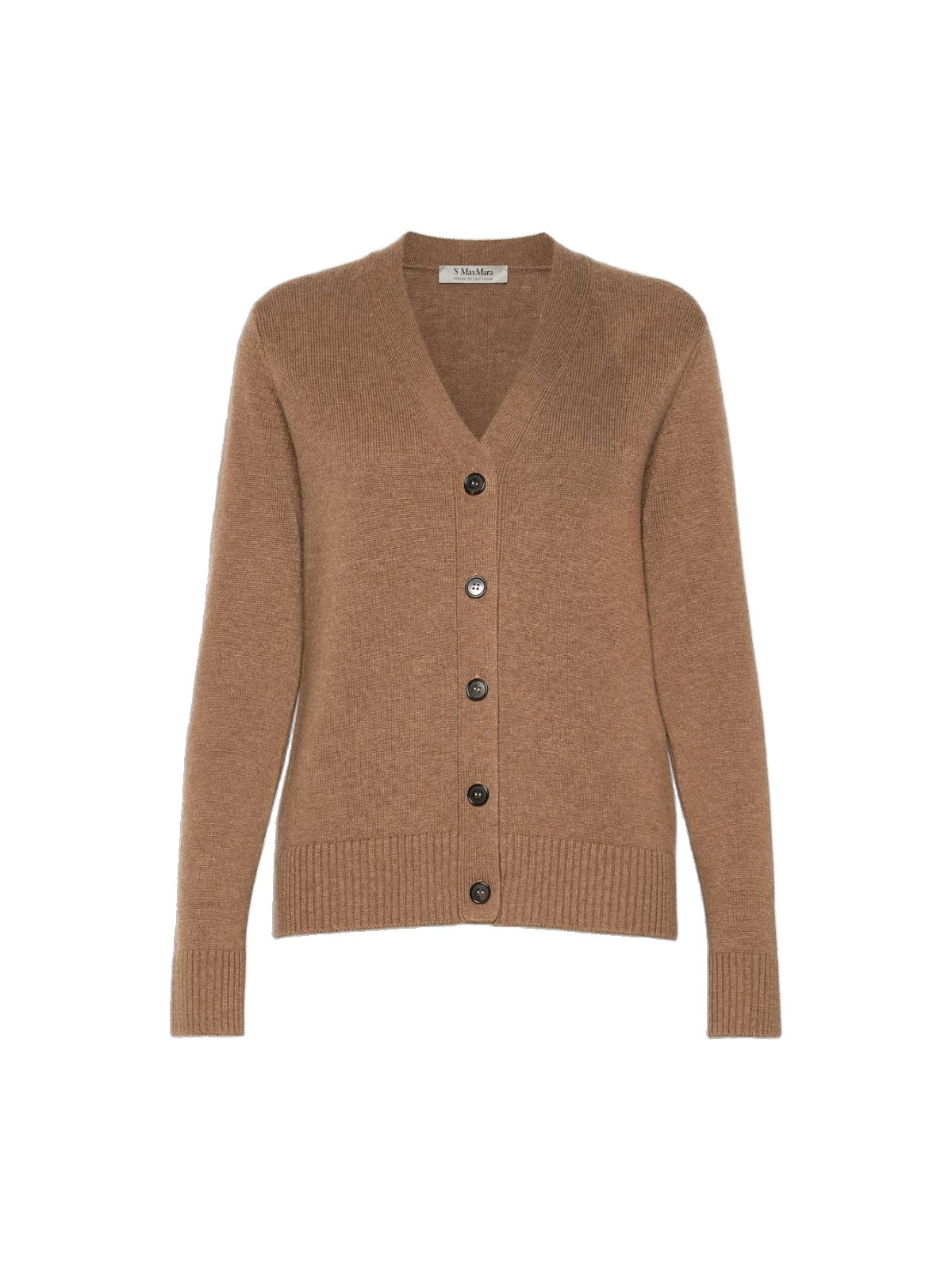 Max Mara Apollo Wool Cardigan with Elbow Patches in Camel Max Mara Apollo Wool Cardigan with Elbow Patches in Camel | Cardigan | Luxury Shoes