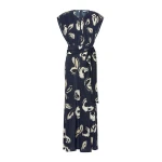 Max Mara Apotema Long Printed Crepe de Chine Dress in Ultramarine | Maxi Dresses | Luxury Shoes 