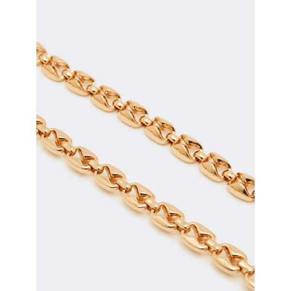Max Mara Aquila Long Link Necklace in Bronze | Necklace | Luxury Shoes 