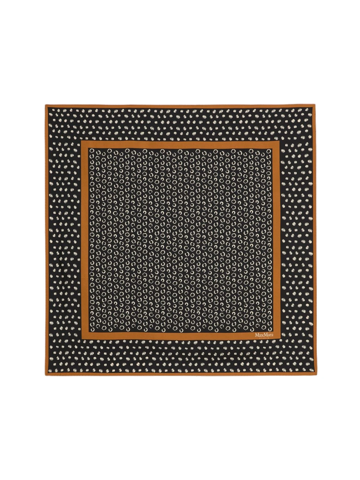 Max Mara Aquila Printed Silk Scarf in Black Max Mara Aquila Printed Silk Scarf in Black | Scarves | Luxury Shoes