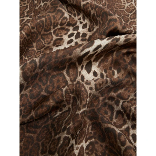 Max Mara Aquila Printed Silk Scarf in Caramel | Scarves | Luxury Shoes 