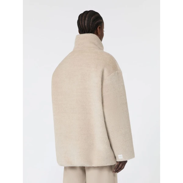 Max Mara Arancio Reversible Wool and Alpaca Puffer Jacket in Albino White | Jackets | Luxury Shoes 