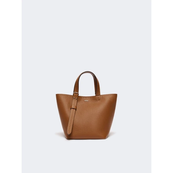 Max Mara Archetipo Extra Small Leather Bag in Amber Brown | Mini Bags | Luxury Shoes 