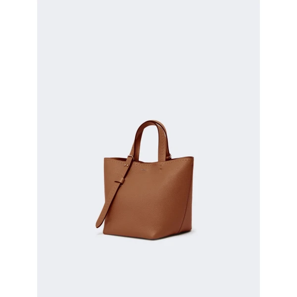 Max Mara Archetipo Extra Small Leather Bag in Amber Brown | Mini Bags | Luxury Shoes 