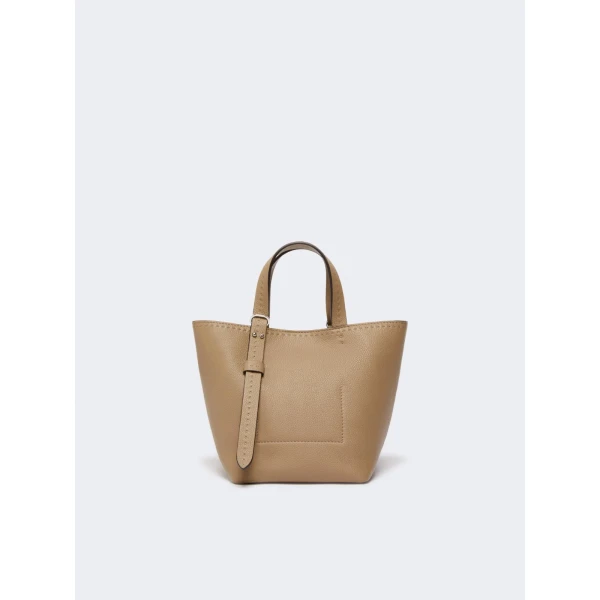 Max Mara Archetipo Extra Small Leather Bag in Mud | Mini Bags | Luxury Shoes 