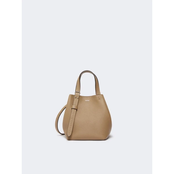 Max Mara Archetipo Extra Small Leather Bag in Mud | Mini Bags | Luxury Shoes 