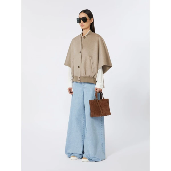 Max Mara Archetipo Extra Small Split Leather Bag in Dark Brown | Mini Bags | Luxury Shoes 