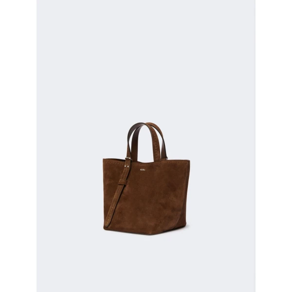 Max Mara Archetipo Extra Small Split Leather Bag in Dark Brown | Mini Bags | Luxury Shoes 