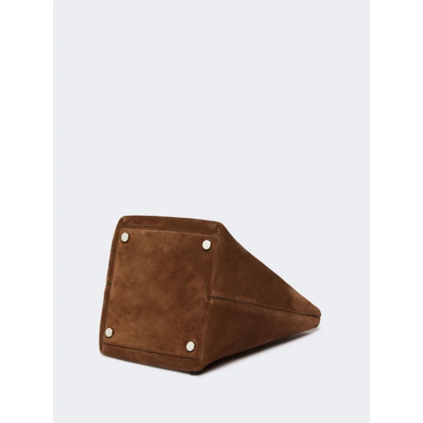 Max Mara Archetipo Extra Small Split Leather Bag in Dark Brown | Mini Bags | Luxury Shoes 
