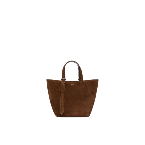 Max Mara Archetipo Extra Small Split Leather Bag in Dark Brown | Mini Bags | Luxury Shoes 
