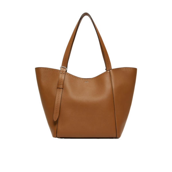 Max Mara Archetipo Leather Handbag in Amber Brown | Totes & Top-Handle Bags | Luxury Shoes 