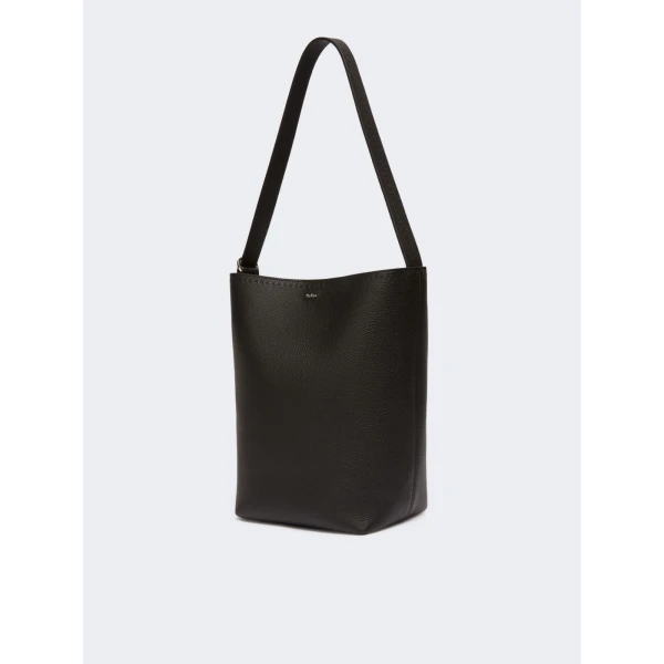 Max Mara Archetipo Medium Leather Bag in Black | Totes & Top-Handle Bags | Luxury Shoes 