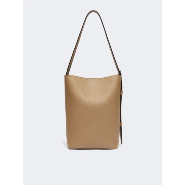 Max Mara Archetipo Medium Leather Bag in Mud | Totes & Top-Handle Bags | Luxury Shoes 