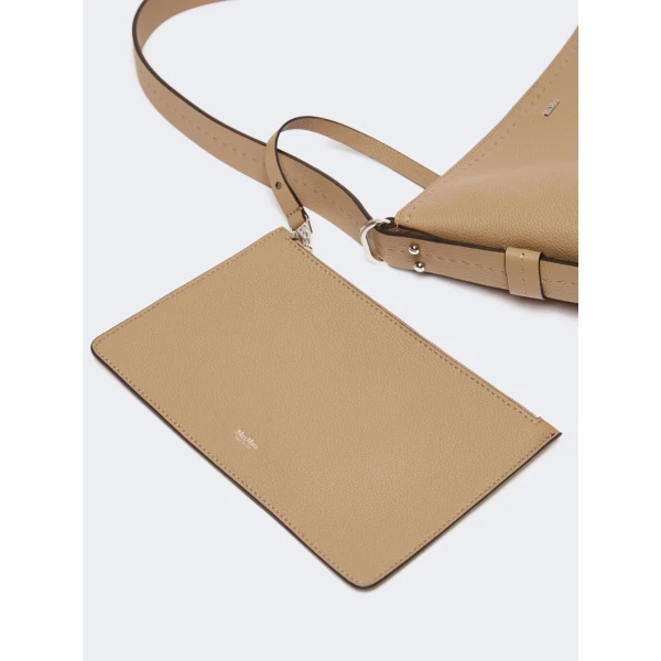 Max Mara Archetipo Medium Leather Bag in Mud | Totes & Top-Handle Bags | Luxury Shoes 