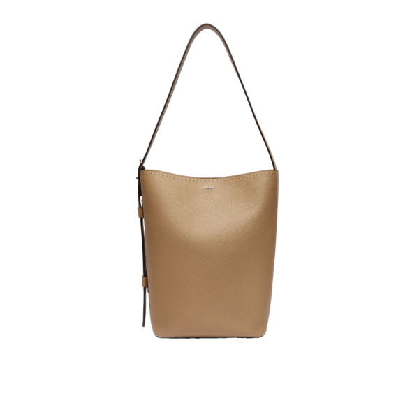 Max Mara Archetipo Medium Leather Bag in Mud | Women | Luxury Shoes 