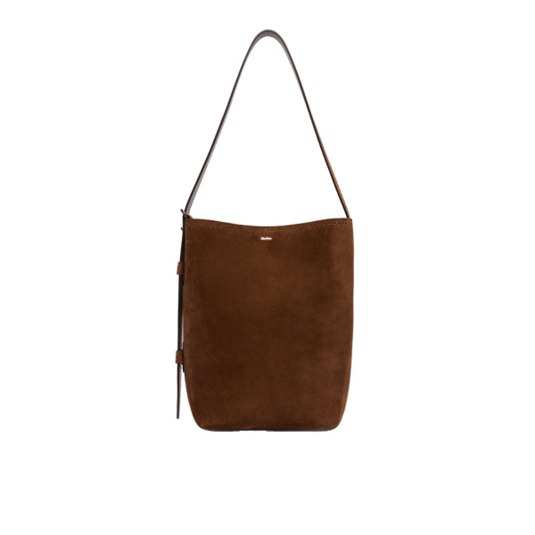 Max Mara Archetipo Small Split Leather Bag in Dark Brown | Totes & Top-Handle Bags | Luxury Shoes 