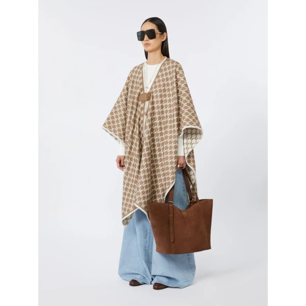 Max Mara Archetipo Split Leather Handbag in Dark Brown | Totes & Top-Handle Bags | Luxury Shoes 