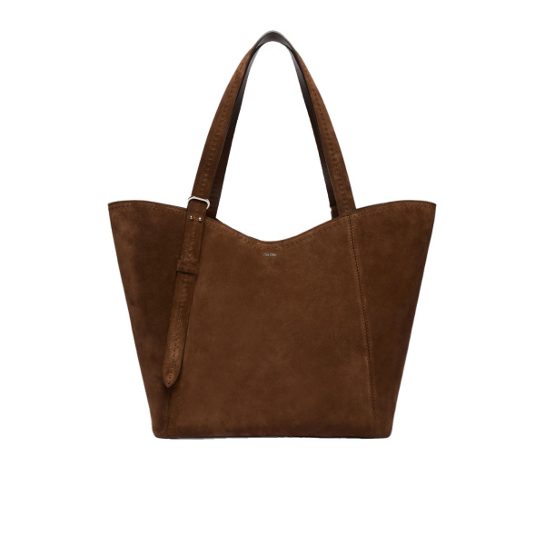 Max Mara Archetipo Split Leather Handbag in Dark Brown | Totes & Top-Handle Bags | Luxury Shoes 