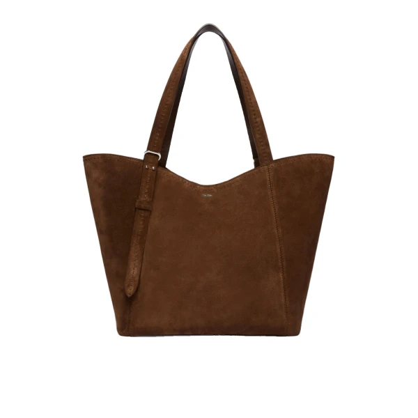 Archetipo Split Leather Handbag in Dark Brown