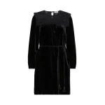 Max Mara Arco Velvet Mini Dress in Black | Mini Dresses | Luxury Shoes 