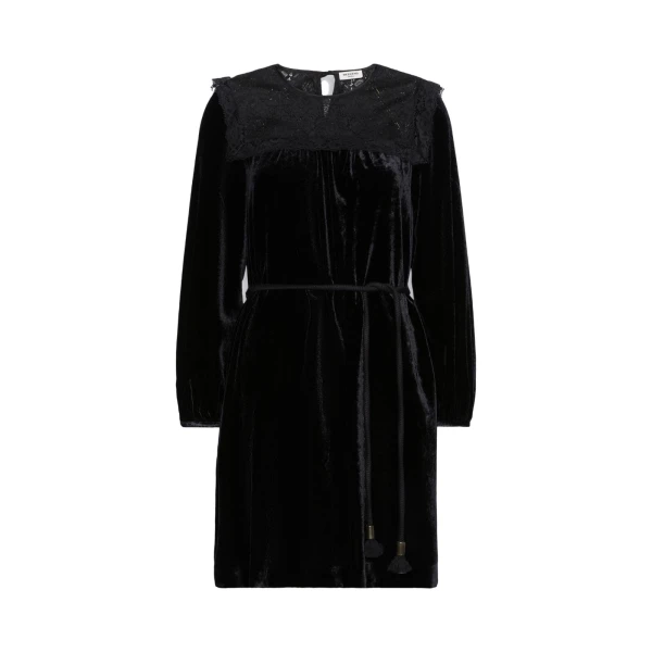 Arco Velvet Mini Dress in Black