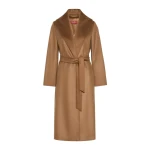 Max Mara Ardea Long Cashmere Robe Coat in Tobacco | Wool Coat | Luxury Shoes 