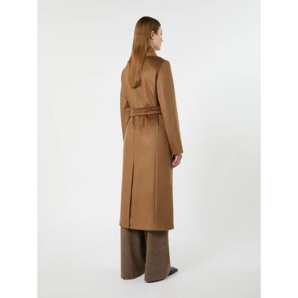 Max Mara Ardea Long Cashmere Robe Coat in Tobacco | Wool Coat | Luxury Shoes 