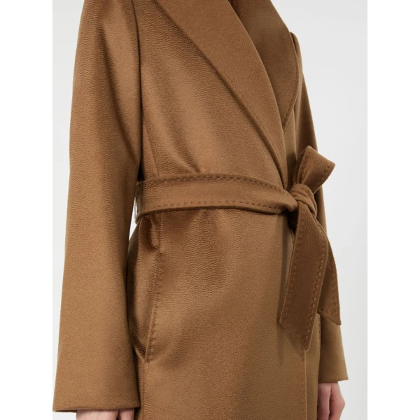 Max Mara Ardea Long Cashmere Robe Coat in Tobacco | Wool Coat | Luxury Shoes 